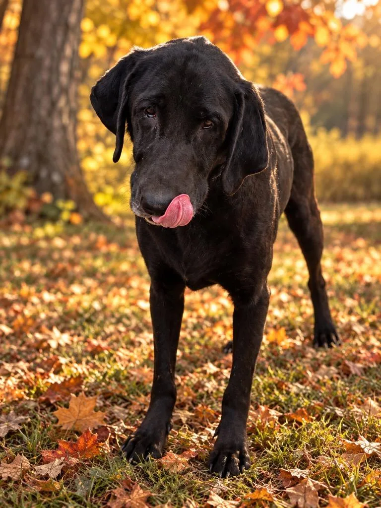 An adult medium-sized male Black Labrador Retriever dog named Dj for adoption in Cobden, IL