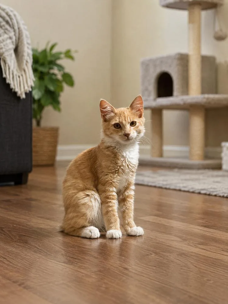A baby small-sized male Tabby cat named Blaze for adoption in Calimesa, CA