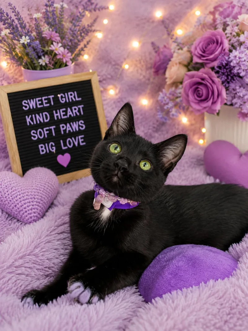 A baby medium-sized female Domestic Short Hair cat named Francesca for adoption in Tavares, FL