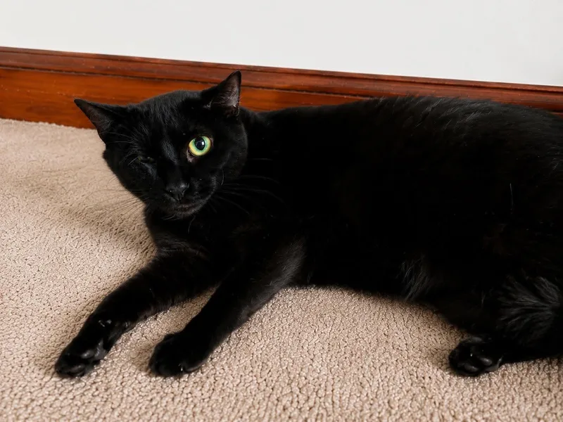 A young medium-sized female Black Domestic Short Hair cat named Prairie for adoption in Roslindale, MA