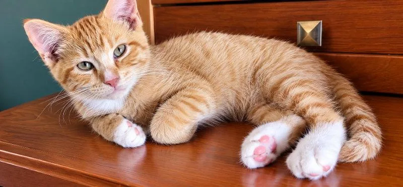 A baby small-sized male Orange / Red Domestic Short Hair cat named Danny for adoption in Mankato, MN