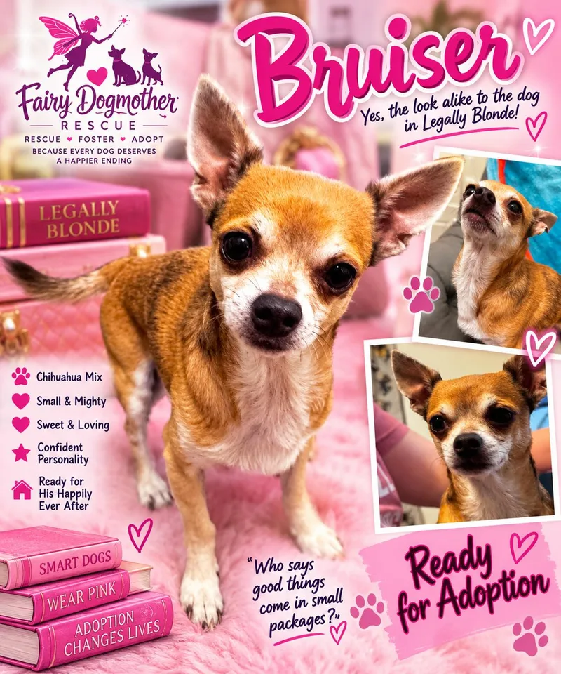 An adult small-sized male Golden Chihuahua dog named Bruiser for adoption in Yukon, OK