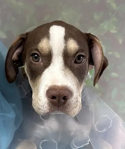 A young small-sized male American Staffordshire Terrier dog named French Quarter for adoption in San Antonio, TX