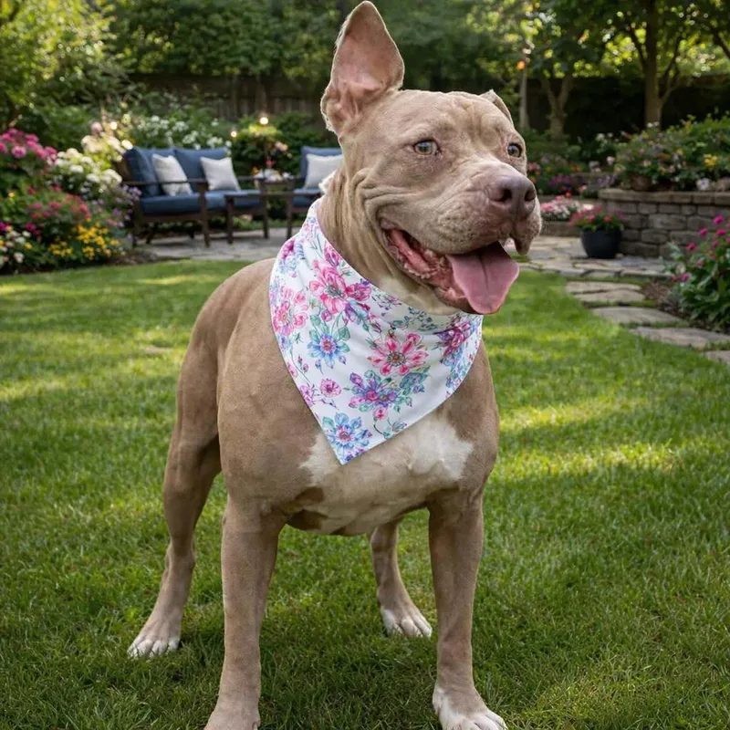 A young medium-sized female Pit Bull Terrier dog named Terry for adoption in Allen, TX