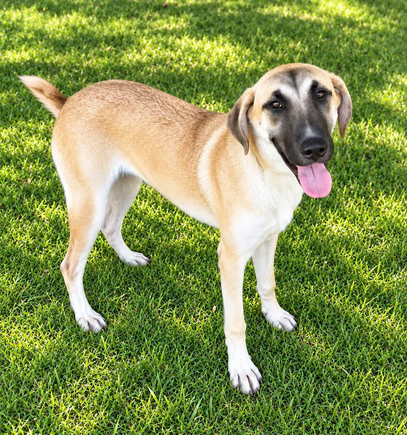 A young large-sized female Anatolian Shepherd dog named Venus for adoption in Bandera, TX