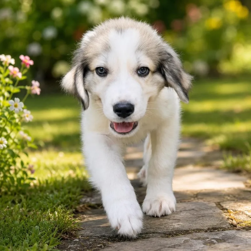 A baby large-sized male White / Cream Great Pyrenees dog named Everest Loves Cuddles and for adoption in Houston, TX