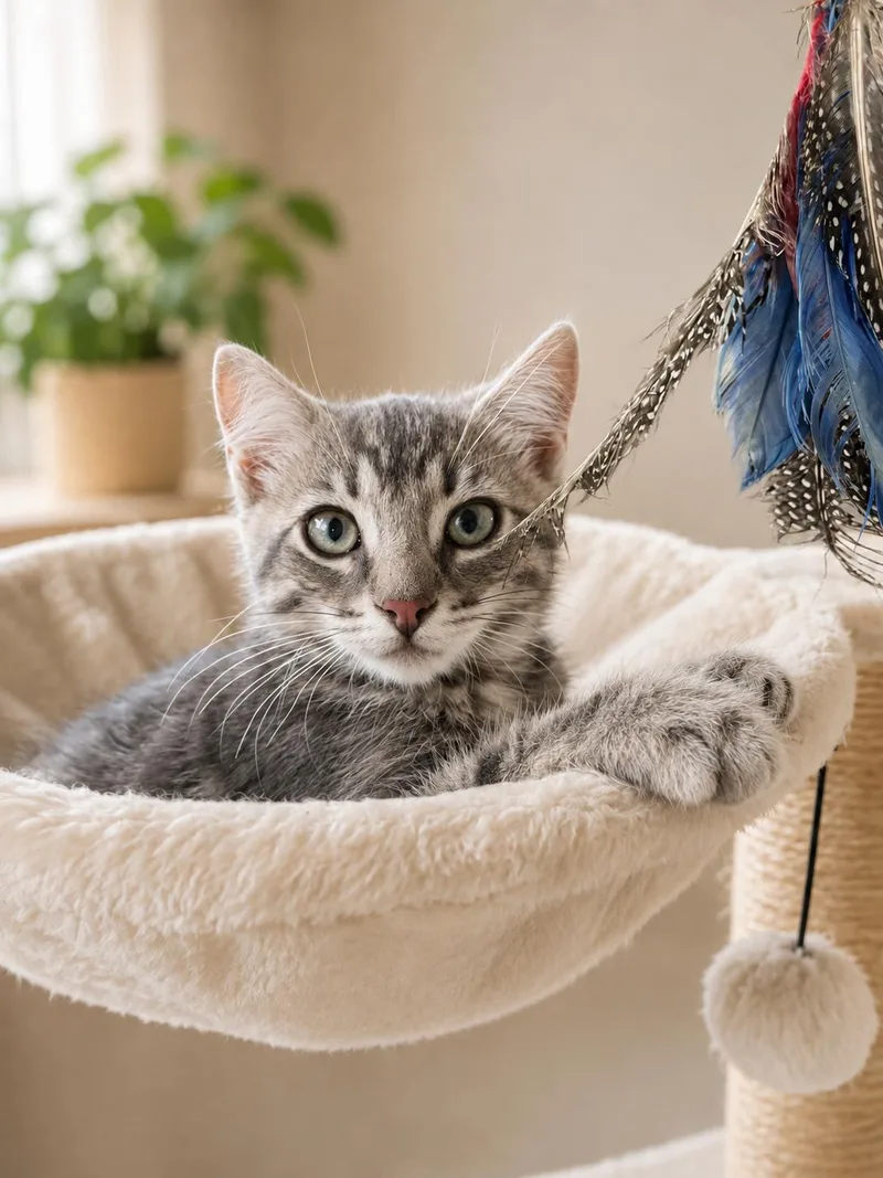A baby medium-sized male Gray / Blue / Silver Tabby cat named Jj for adoption in Santa Cruz, CA