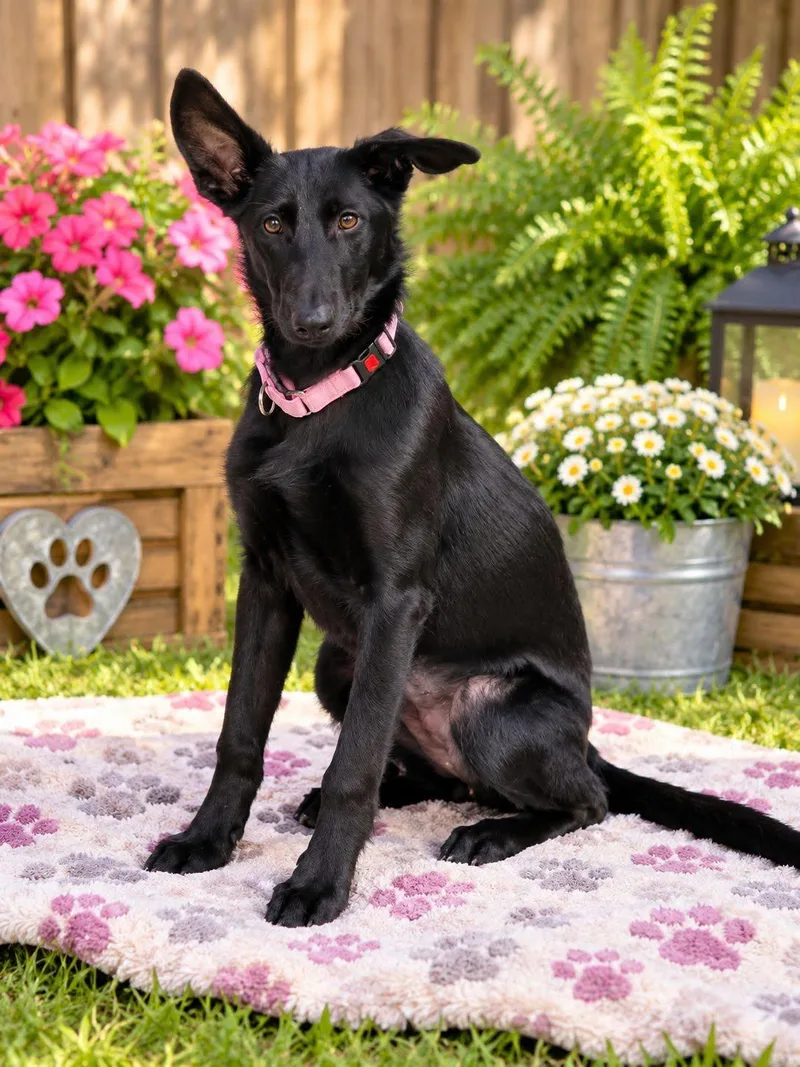 A young medium-sized female German Shepherd Dog dog named Deja for adoption in Mclean, IL
