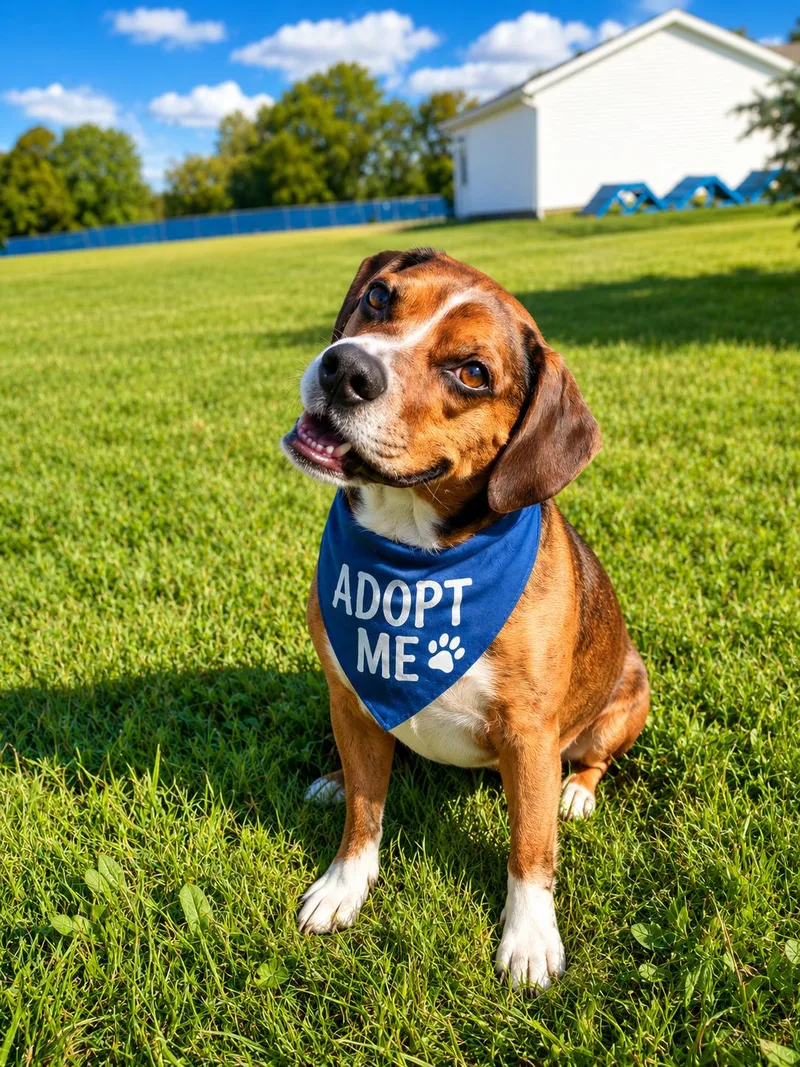 An adult medium-sized male Tricolor (Brown, Black, & White) Beagle dog named Diesel for adoption in Wooster, OH
