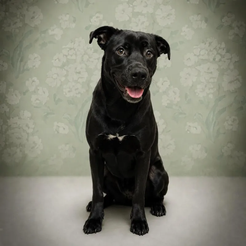 A young large-sized male Black Labrador Retriever dog named Randy for adoption in Morganton, NC
