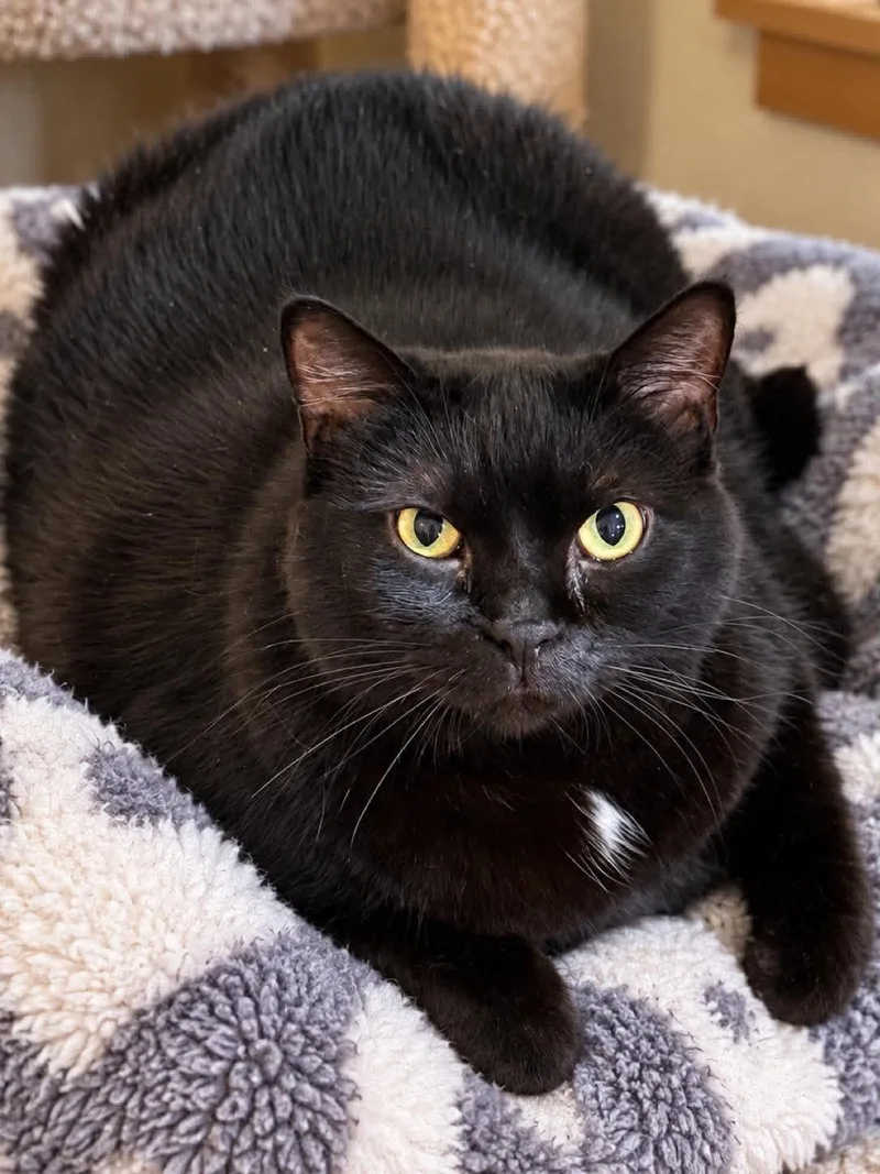 An adult large-sized male Black Domestic Medium Hair cat named Theo for adoption in Sioux Falls, SD