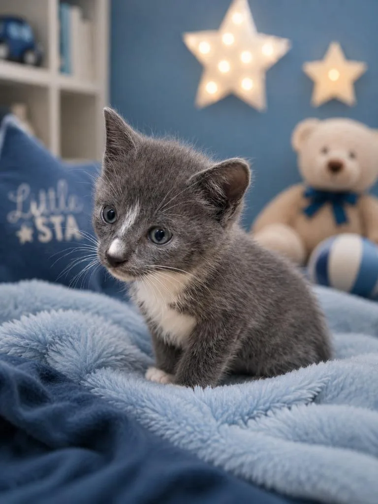 A baby medium-sized male Domestic Short Hair cat named Spaghetti for adoption in Fayetteville, TN