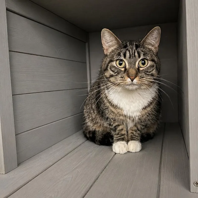 An adult small-sized female Buff / Tan / Fawn Domestic Short Hair cat named Katara for adoption in Wichita, KS