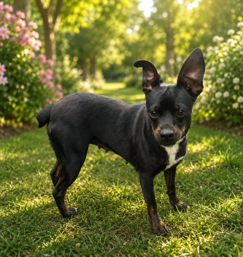 An adult small-sized female Bicolor Miniature Pinscher dog named Willow for adoption in Wanaque, NJ