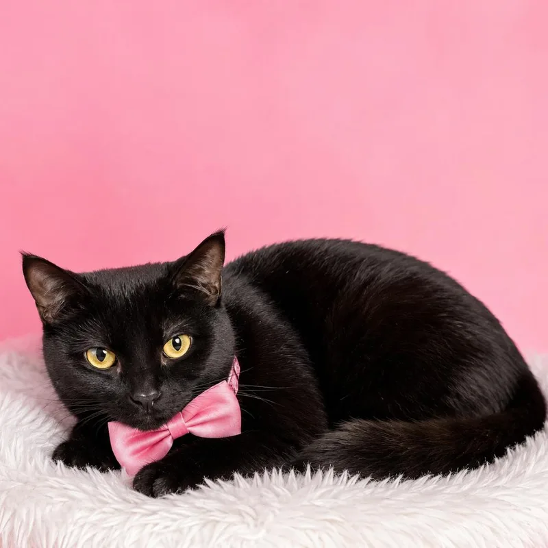An adult medium-sized female Black Domestic Short Hair cat named Reason for adoption in Binghamton, NY