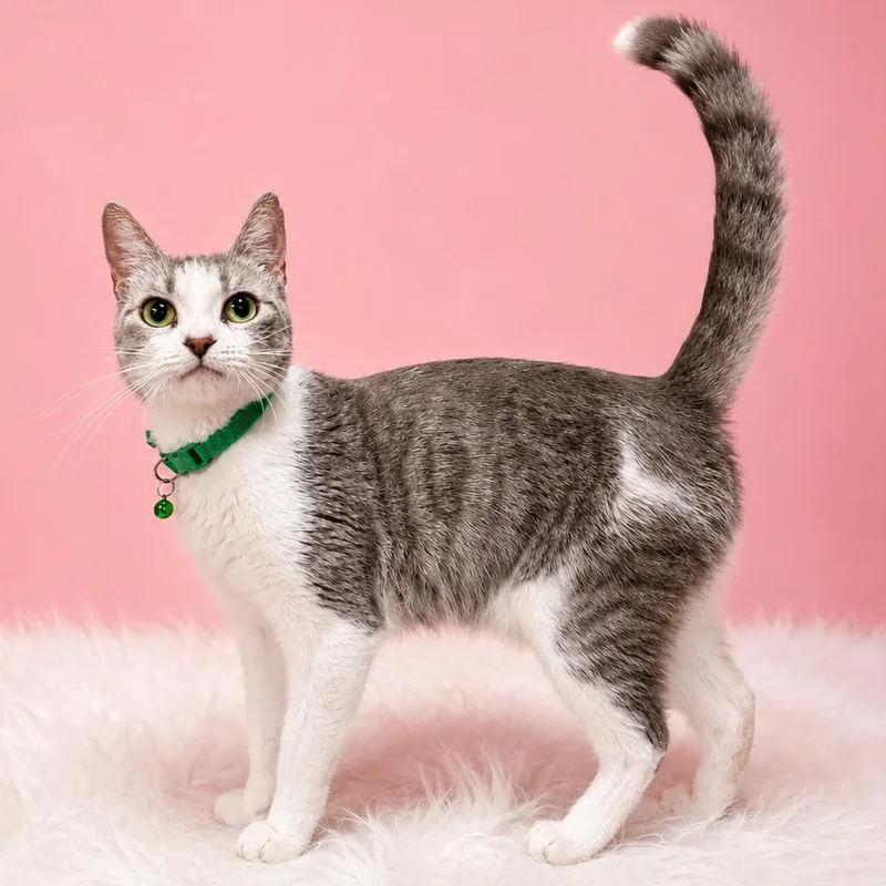 An adult medium-sized female White Domestic Short Hair cat named Hydrogen for adoption in Binghamton, NY