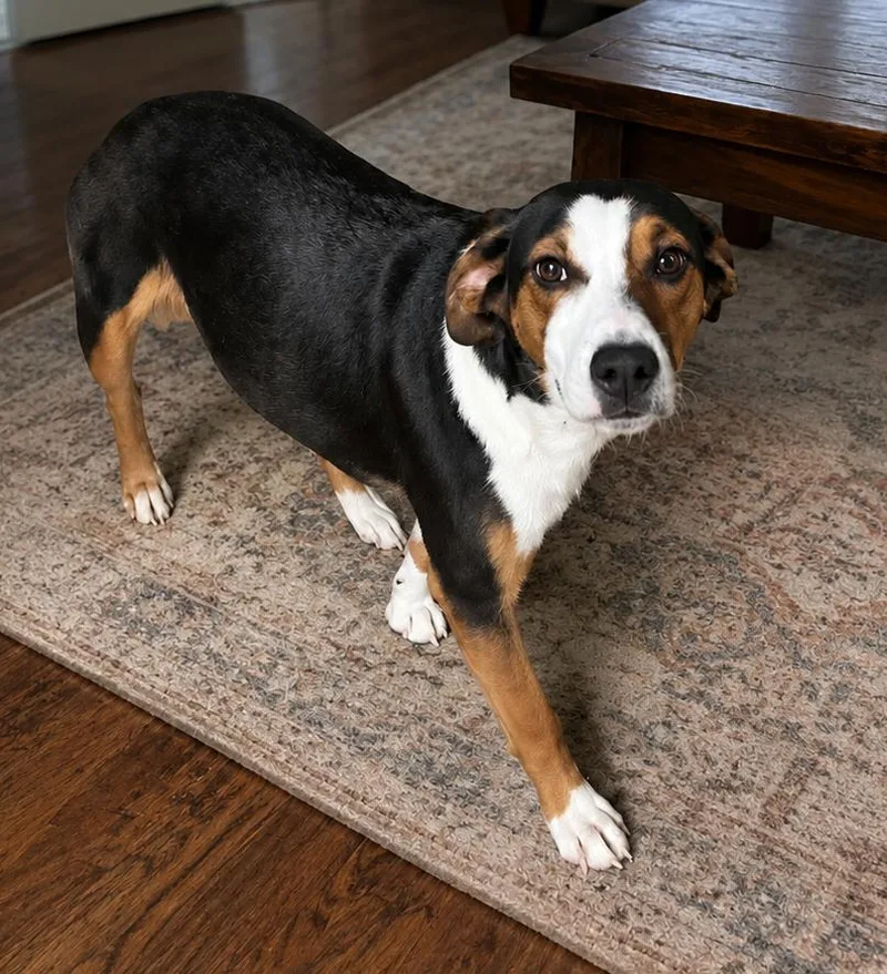 A baby medium-sized female Mixed Breed dog named Stella Rose for adoption in Northwood, NH