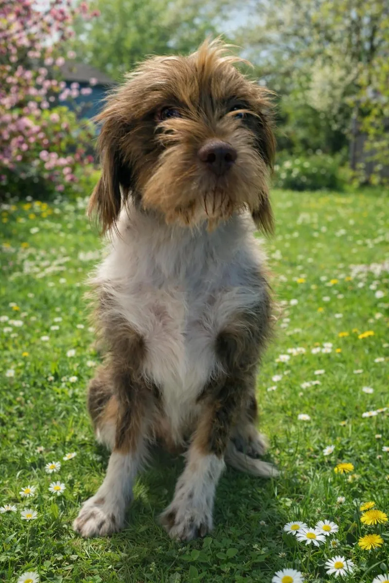 A young medium-sized male Tricolor (Brown, Black, & White) Shih Tzu dog named Rufus for adoption in Humble, TX