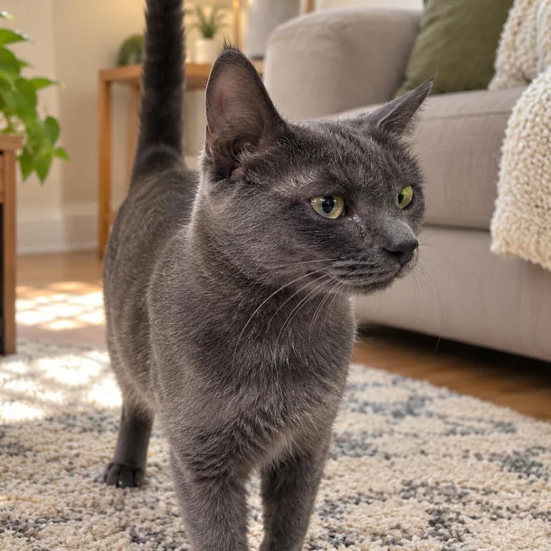 A young medium-sized female Domestic Short Hair cat named Fran for adoption in Traverse City, MI