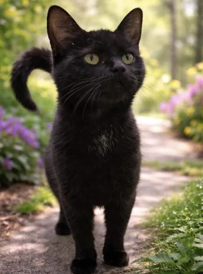 An adult medium-sized female Black Domestic Short Hair cat named Hadley for adoption in Portsmouth, OH