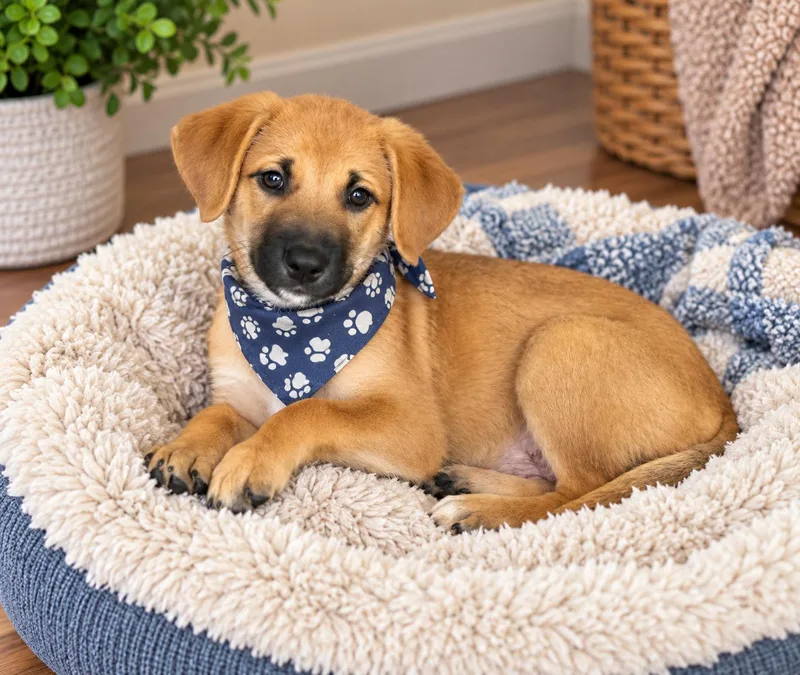 A baby medium-sized male Golden Labrador Retriever dog named Mason for adoption in Phoenix, AZ