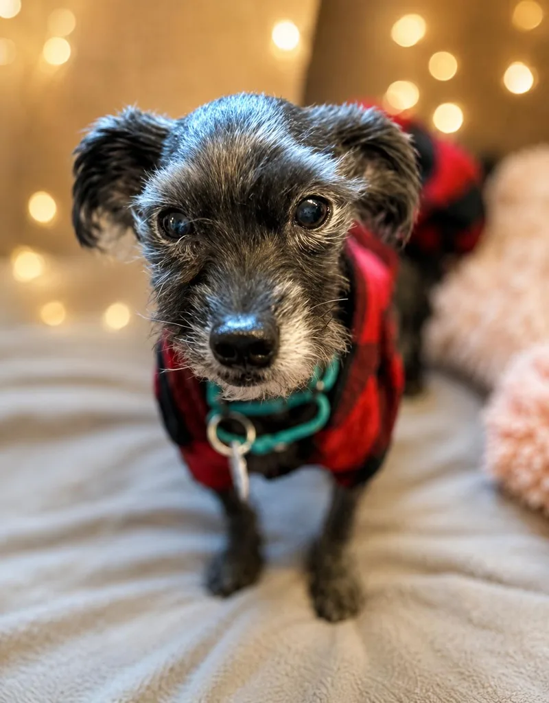 A senior small-sized male Gray / Blue / Silver Maltipoo dog named Gus for adoption in Long Beach, NY