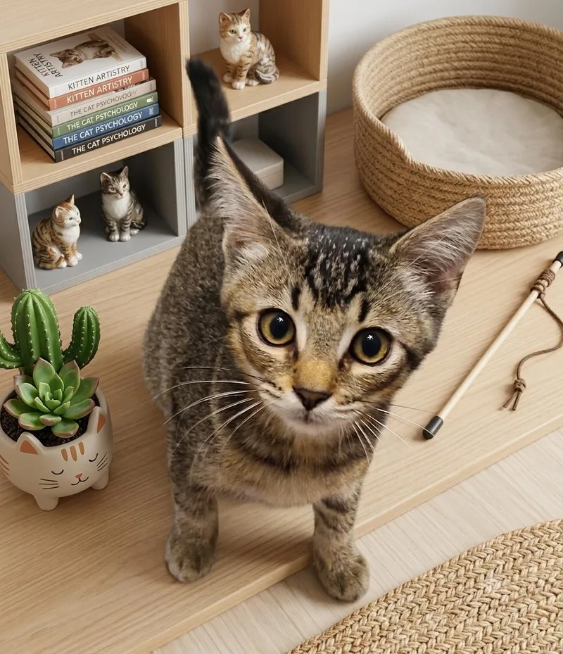 A baby medium-sized male Tabby cat named Oliver for adoption in Fort Myers, FL