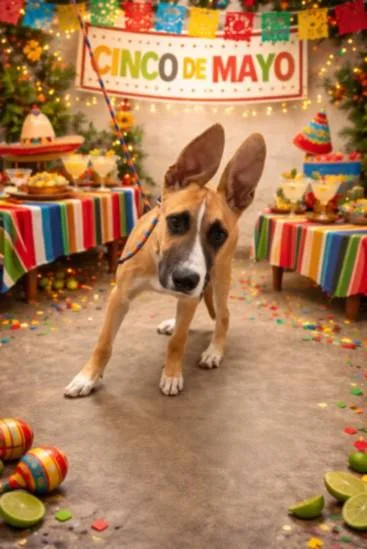 A young medium-sized male Husky dog named Merel for adoption in Los Angeles, CA