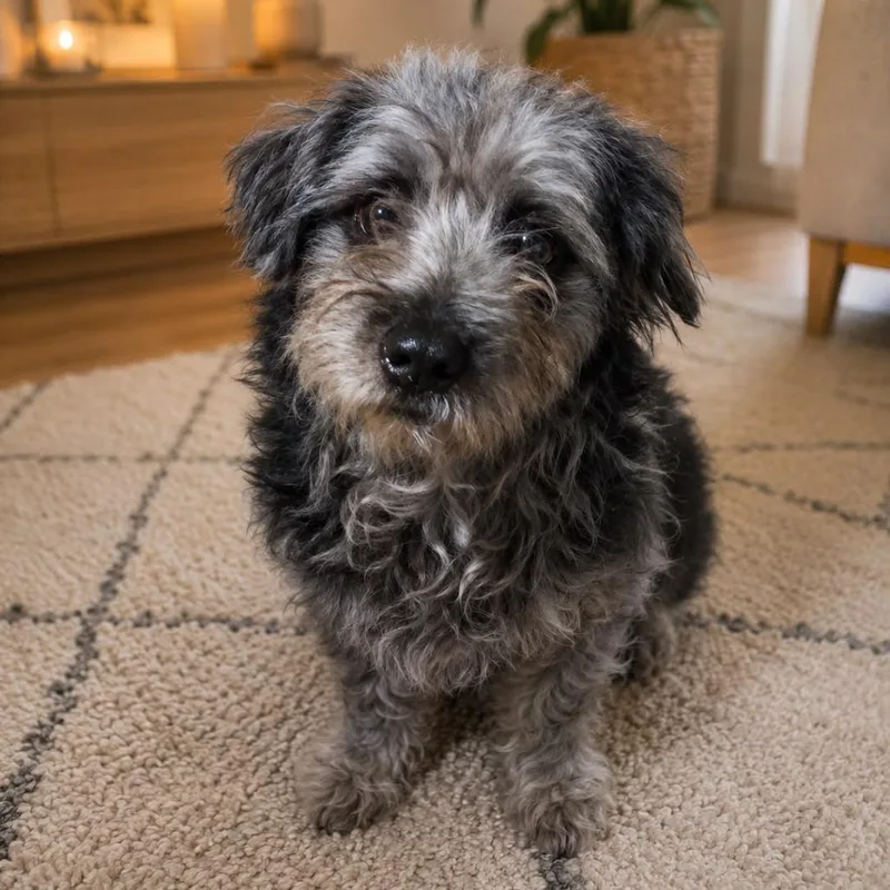 A young small-sized male Gray / Blue / Silver Schnauzer dog named Ronny for adoption in San Diego, CA