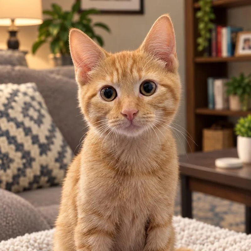 A baby small-sized male Tabby (Orange / Red) Domestic Short Hair cat named Manchego for adoption in Ocala, FL