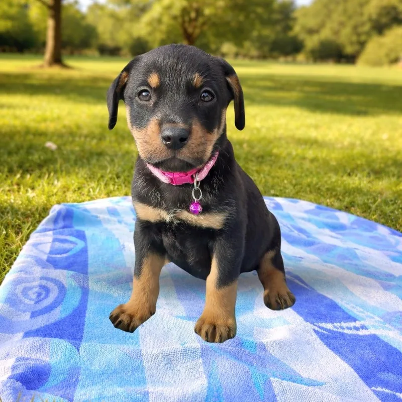 A baby medium-sized female Mixed Breed dog named Clefairy for adoption in Henderson, NV