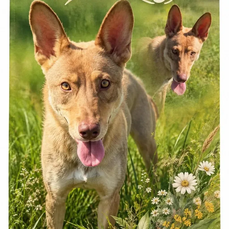 An adult medium-sized female Yellow / Tan / Blond / Fawn Shepherd dog named Shelby for adoption in Hackett, AR