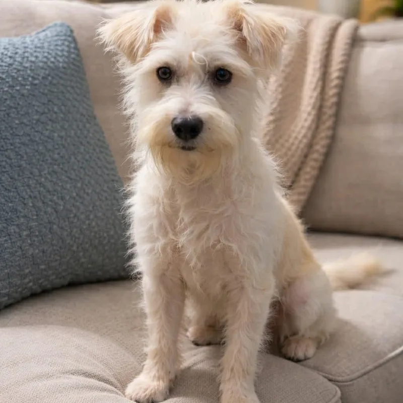 An adult medium-sized male White / Cream Terrier dog named Spike for adoption in Rancho Santa Fe, CA