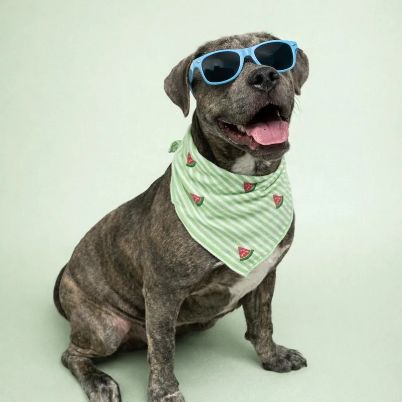 A young medium-sized male Brindle Pit Bull Terrier dog named Jamie Foxx for adoption in Martinez, CA