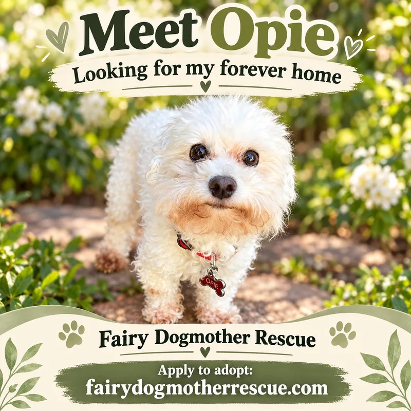 An adult small-sized female White / Cream Bichon Frise dog named Opie for adoption in Yukon, OK