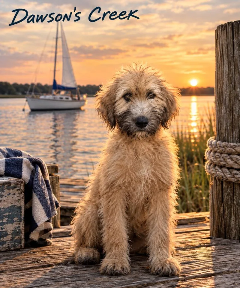 A baby large-sized male Poodle dog named Dawson for adoption in Claremore, OK