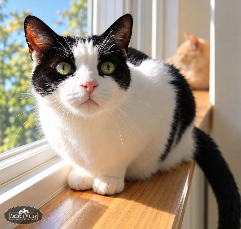 A senior medium-sized male Domestic Medium Hair cat named Jake for adoption in Grayling, MI
