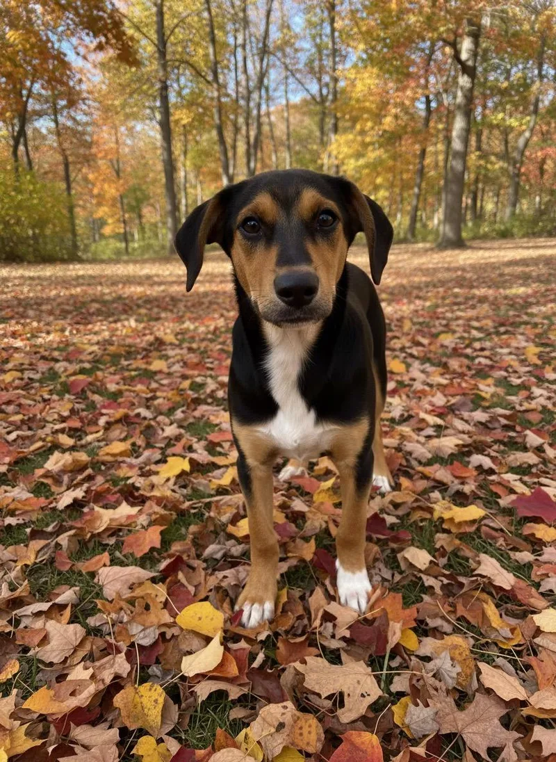 A baby medium-sized male Hound dog named Scout for adoption in Hillsdale, NY