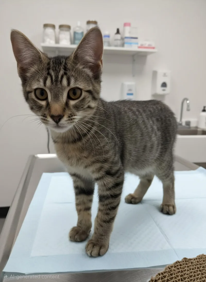 A young medium-sized male Tabby (Gray / Blue / Silver) Domestic Short Hair cat named Pallet for adoption in Nottingham, MD