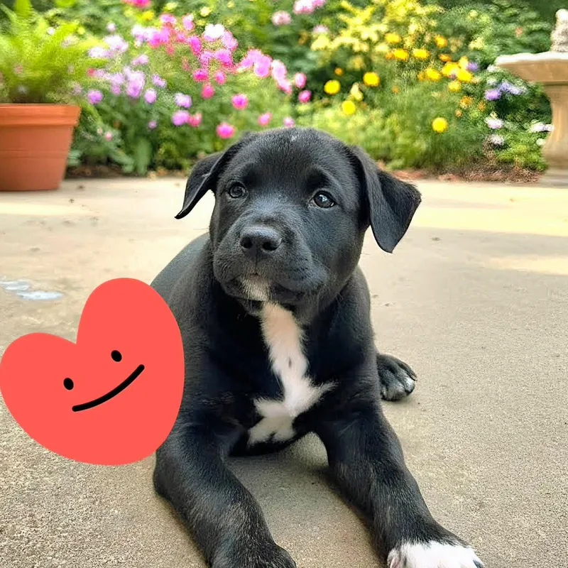 A baby medium-sized male Black Mixed Breed dog named Big Bent CS for adoption in Columbia, MD