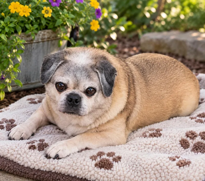 A senior medium-sized male Pug dog named Carlton for adoption in Orange, CA