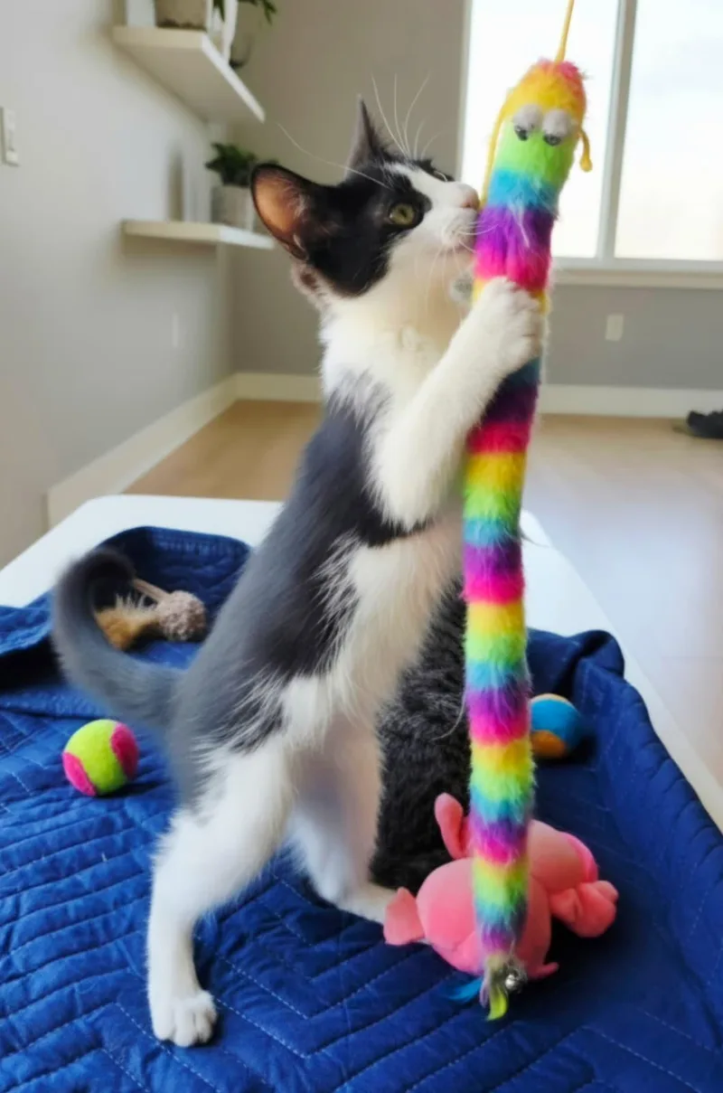 A young medium-sized female Black & White / Tuxedo Domestic Short Hair cat named Sumatra for adoption in Nottingham, MD