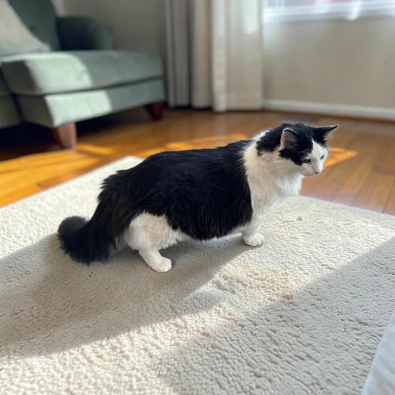 An adult medium-sized female Black & White / Tuxedo Domestic Long Hair cat named Sally for adoption in Chuckey, TN