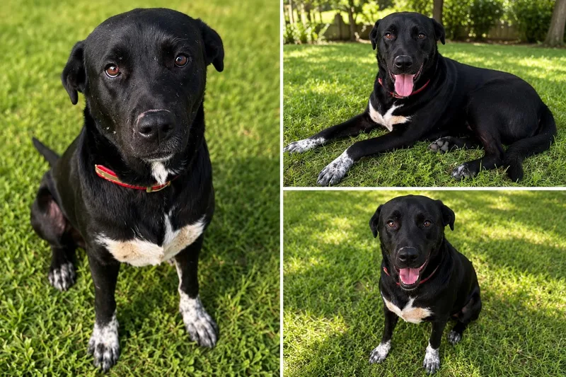 A young medium-sized male Black Labrador Retriever dog named Rex for adoption in Kiln, MS