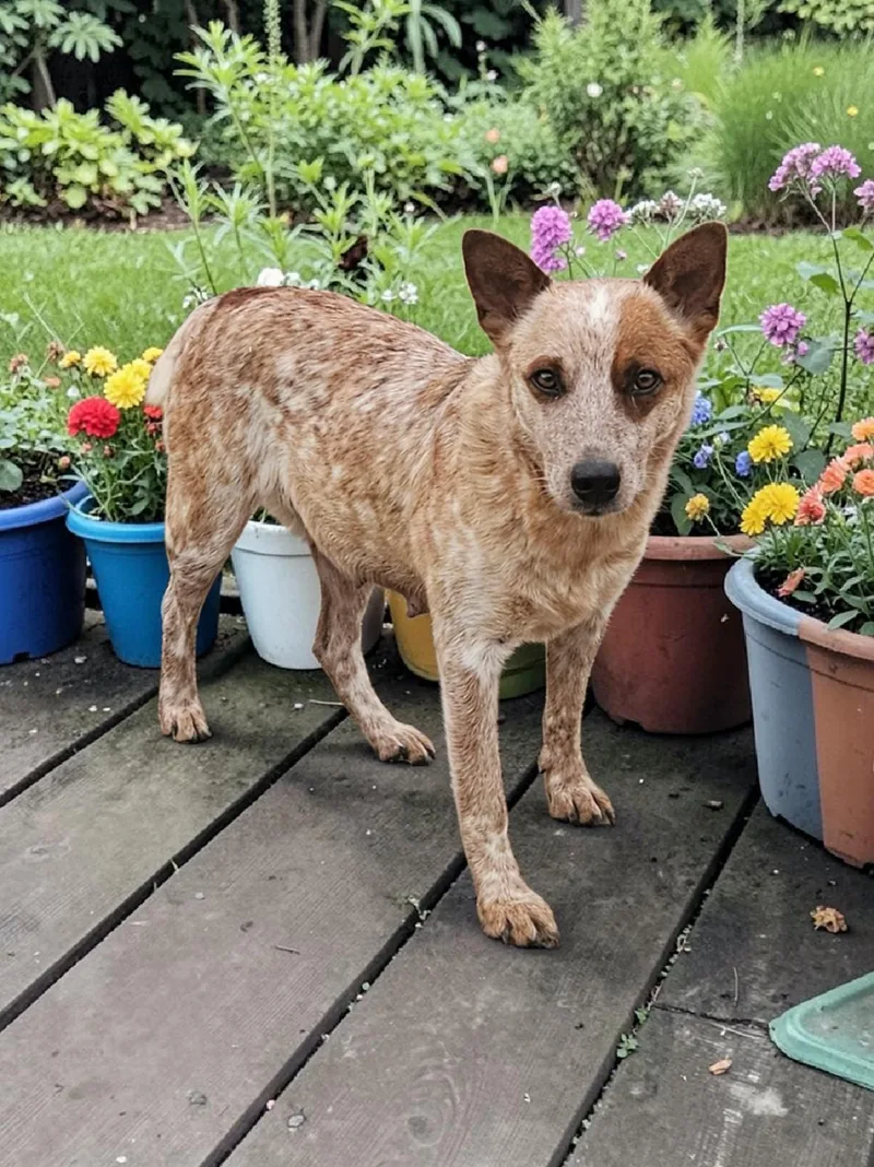An adult medium-sized female Australian Cattle Dog / Blue Heeler dog named Jackie for adoption in McKinney, TX