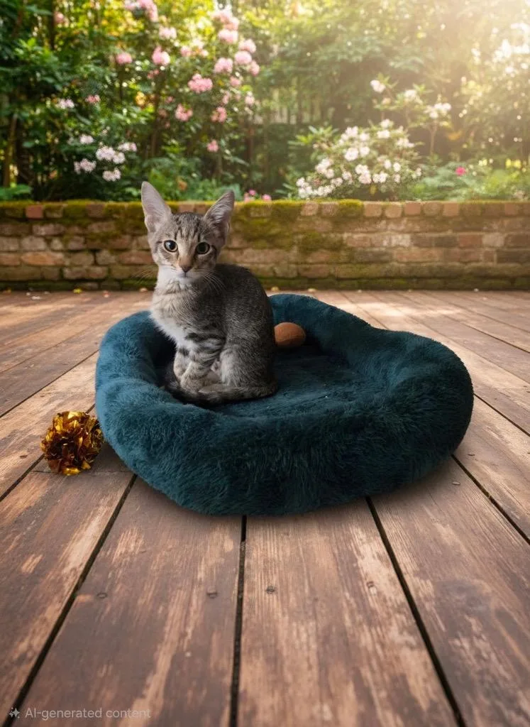 A baby medium-sized male Domestic Short Hair cat named Baby Ray for adoption in Tampa, FL