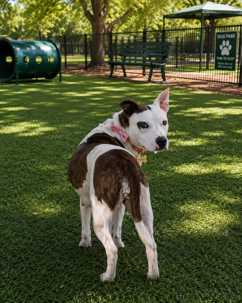 A baby medium-sized female Mixed Breed dog named Posey. Kosi for adoption in Centralia, IL
