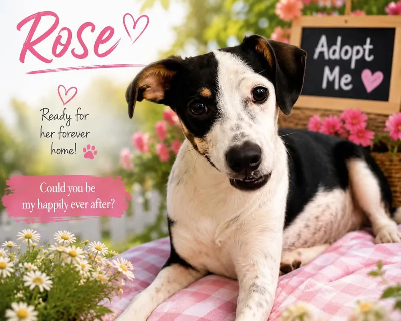A young small-sized female Rat Terrier dog named Rose for adoption in Grand Bay, AL