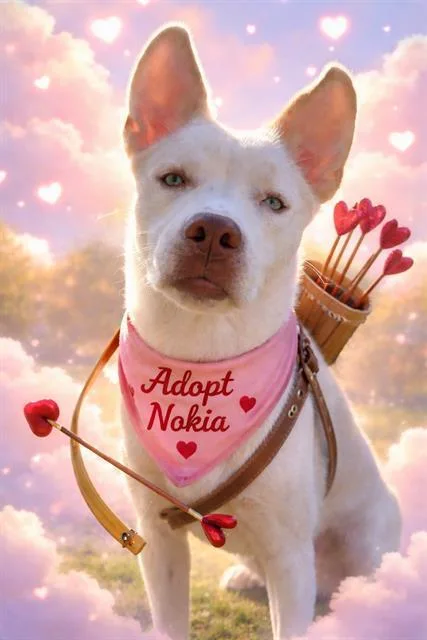 A young medium-sized female Siberian Husky dog named Nokia for adoption in Charlotte, NC