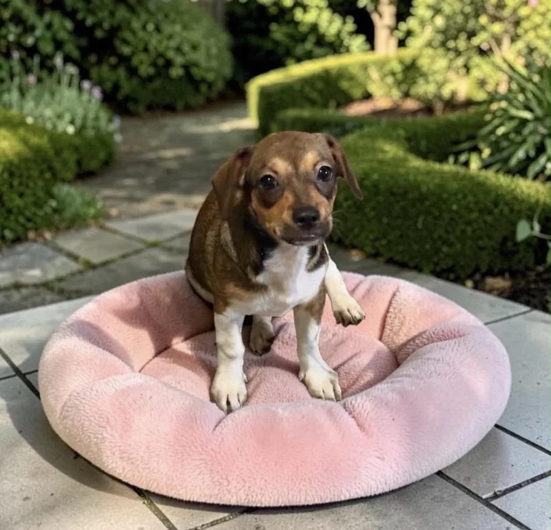 A baby small-sized female Brown / Chocolate Chiweenie dog named Xena for adoption in Oceanside, CA